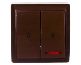 BIS Łącznik żaluzjowy z podświetleniem brązowy ŁN-7BS/24