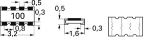 Resistor network, SMD 1206, 3.3 kΩ, 0.063 W, ±5 %, 4 resistors, YC164-JR-073K3L