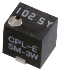 Potencjometr dostrojczy 20 kΩ Montaż powierzchniowy 0.125 W Hak J 11 -zwoje Regulacja górna, SM-3 1.3 mm, Nidec