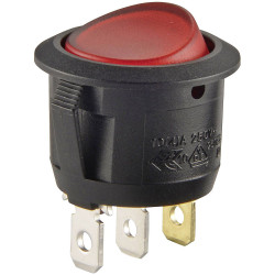 TruComponents 751524 Rocker switch,Off/On,SPST,Illuminated,Quick Connect