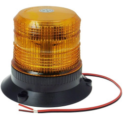 Lampa błyskowa LED pomarańczowa do wózków widłowych, 10V-110V, R10, fi14cm