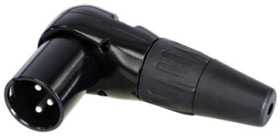 XLR plug, 3 pole, silver-plated, 1.5 mm², AWG 16, zinc, RC3MR-BAG