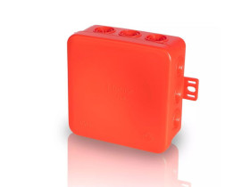 Puszka naścienna N6r 85x85x40 mm z dławnicą zintegrowaną samozatrzaskowa IP54 Fastbox czerwona 83006001 SIMET