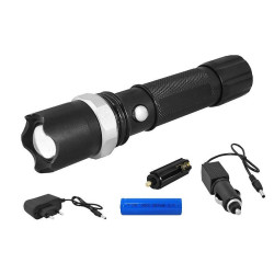 Latarka ręczna LTC LL41 XPE 3W Zoom. akum.+ładow. 12/230V