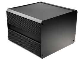 Obudowa radiatora Aluminium wytłaczane szerokość zew. 300 mm długość zew. 300 mm wys. zew. 219 mm RS PRO IP40 Czarny