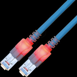 CS1OBCDCD0030 Cat.6 LED patch cable, DualBoot, S/FTP blue, 3 m