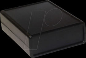 1593BBBK shell case, series 1593, 77 x 95 x 30 mm, black