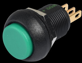 IMP7Z432 Snap-action switch, 12 mm, 1 NC + 1 NO, 1-pin, green, IP67