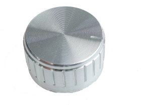Gałka potencjometru GSL30S SREBRNA 30mm oś ścięta