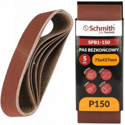 Pas bezkońcowy taśma papier ścierny P150 75x457mm 5szt Schmith