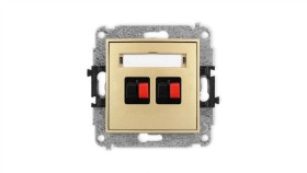 Icon Mechanizm Gniazda Głośnikowego Podwójnego Złoty 29Igg-2