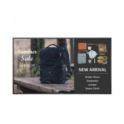 Monitor LED 55” 4K UHD Digital Signage do pracy 24/7 ze zmianą orientacji pion/poziom, wejścia HDMI, DVI, RJ-45, USB QM-5502