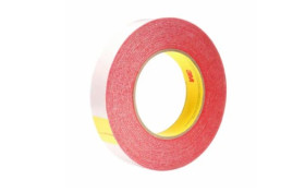 Taśma dwustronna szerokość: 24mm 3M grubość: 0.089mm Taśma klejąca Czerwony Poliester