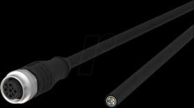 142MFA20050 Sensor cables, M12, 4-pin, coupling &gt; open end, 5 m