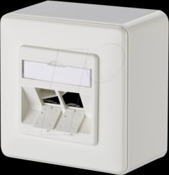 130B10D20002-E Modul junction box, surface mount, 2 port, bare, pure white, 43