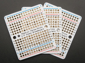 Adafruit Perma-Proto Quarter-sized Breadboard PCB - 3 Pack