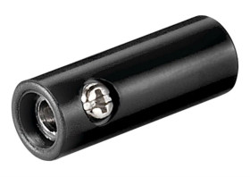 Złącze bananowe - z przyłącze gwintowe, czarne /10szt./ 11378