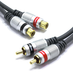 Kabel Przedłużacz RCA 2x Cinch 0,5m RKD290 Vitalco