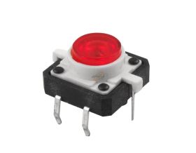 MIKROPRZEŁĄCZNIK Z PODŚWIETLENIEM 12X12mm Czerwony