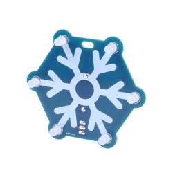 Niebieska świąteczna ozdoba LED RGB - zestaw DIY do nauki lutowania, XMAS2