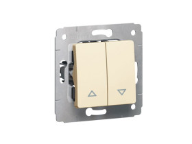 CARIVA Wyłącznik roletowy zwierny przycisk ami (blokada elektryczna) krem 10A-250V 773714 LEGRAND