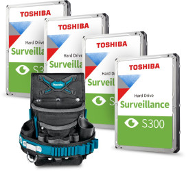 Zestaw 5 dysków HDD Toshiba S300 6TB + Pas narzędziowy MAKITA TOS03