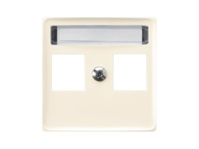 ARIA Pokrywa gniazda podwójnego prosta typu Keystone ecru PGPK-2U/27 OSPEL