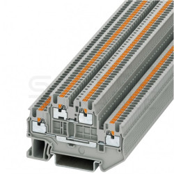 Złączka szynowa przelotowa 2-poziomowa Push-In PTTB slim 1,5mm2 16A szara Phoenix Contact