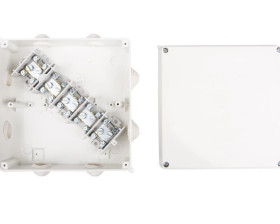 Puszka hermetyczna n/t PK-8 196x196x78mm z zaciskiem 5x35mm2 IP55 biała 0232-00
