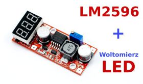 Zasilacz LM2596 z woltomierzem LED
