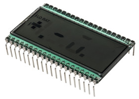 Wyświetlacz monochromatyczny LCD, , 7-segmentowy, podświetlanie LED, RS PRO