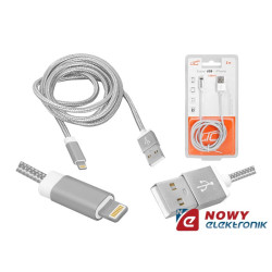 Kabel USB-Apple iPhone/8p 1m sr. srebrny ipad