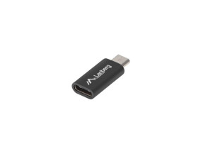 Adapter USB-C 2.0 - micro USB czarny LANBERG