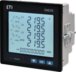 Analizator parametrów sieci 96x96 wersja zaawansowana z interfejsem Ethernet (Modbus TCP/IP) END25ETHA 004656955