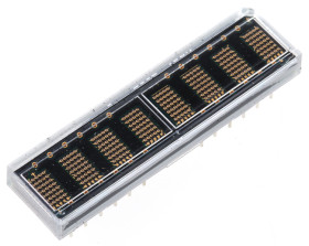 Wyświetlacz diodowy LED 8-znakowy 7 x 5 7,5 mcd 5 x 7, Czerwony 4.6mm Broadcom 635 nm
