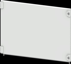 Compartment door, rectangular, sheet steel, (W x H x D) 800 x 600 x 25 mm, light gray, for built-in installation devices, 8PQ206