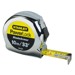 Stanley 0-33-531 PowerLock&#xAE; BladeArmor&#xAE; Pocket Tape 10m/33ft (Width 25mm)