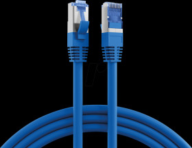 K5525FBL.20 Cat. 6A S/FTP patch cable, Super Flex, 20 m, blue