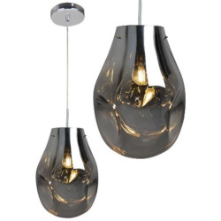 Lampa wisząca sufitowa szklana KIMBERLY CHROME chrom 1x E27 GOLDLUX