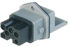 Panel socket, 5 pole, panel mounting, crimp connection, 1.0 mm², gray, 931694106