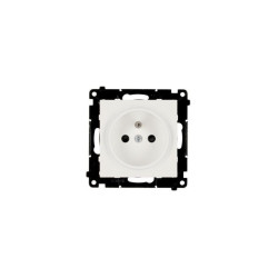 Gniazdo pojedyncze z uziemieniem TGZ1CZ.01/111 biały mat Simon55 Kontakt-Simon