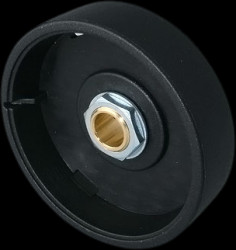 Rotary knob, 6 mm, plastic, black, Ø 41 mm, H 14 mm, B8041069