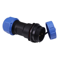 2 Pin Waterproof W17 Male Socket Cable Connector IP68 10A