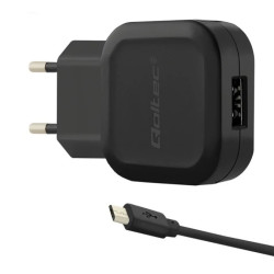 Qoltec Ładowarka sieciowa 12W 5V 2.4A USB + kabel Micro USB
