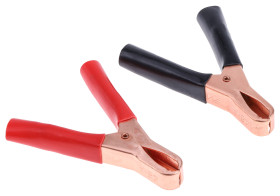 Zacisk krokodylkowy 50A izolowany 29mm Czarny/czerwony Mueller Electric