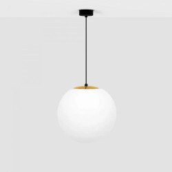 Lampa wisząca ISLA z białym szklanym kloszem o średnicy 30cm K-4912 Kaja Lighting