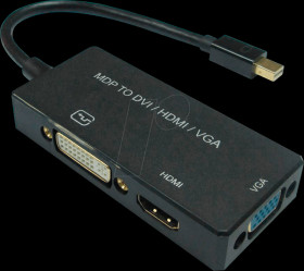 12.99.3154 DisplayPort adapter, Mini DP plug to VGA/DVI/HDMI