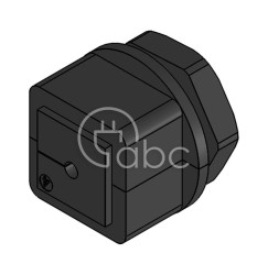 Dławnica kablowa dzielona KVT 25, na 1 moduł KT mały, czarna, 45025