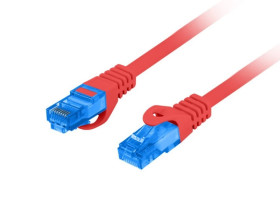 Kabel krosowy patchcord S/FTP kat.6A LSZH CCA czerwony 10m