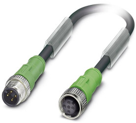 Kabel do czujników/elementów wykonawczych Phoenix Contact SAC-4P-M12MS/ 5,0-186/M12FS 1509568, złącze żeńskie M12, prost